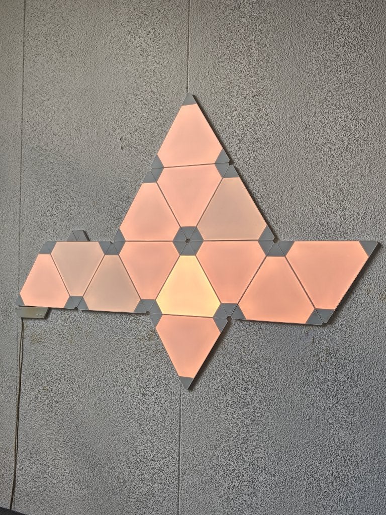 13 Nanoleaves panelen + rhythm te koop, Huis en Inrichting, Ophalen, Met schakelaar, Kunststof, Gebruikt