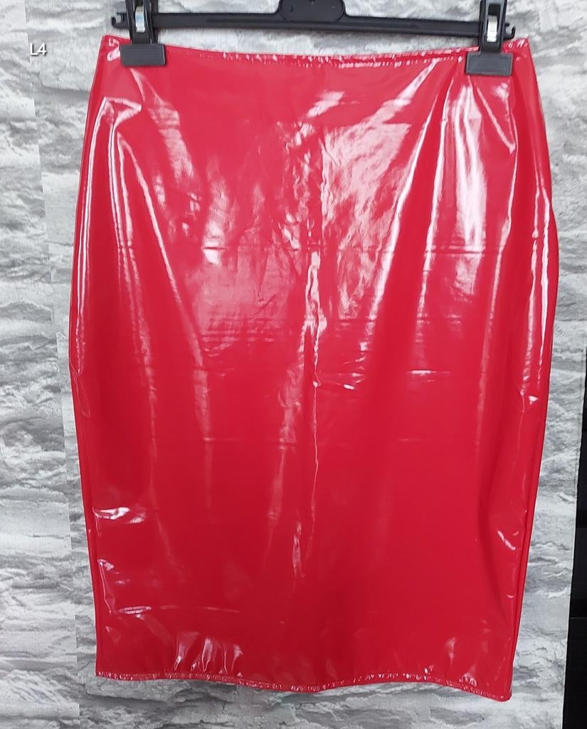 Kinky rode lak kokerrok L, Maat 42/44 (L), Nieuw, Ophalen of Verzenden, Rood