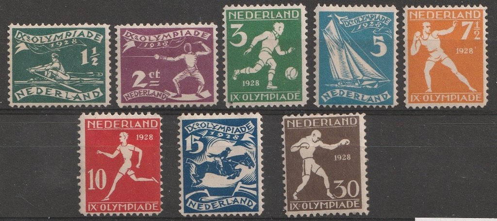 212-219 1928 Olypiade MH, Ophalen of Verzenden, T/m 1940, Postfris