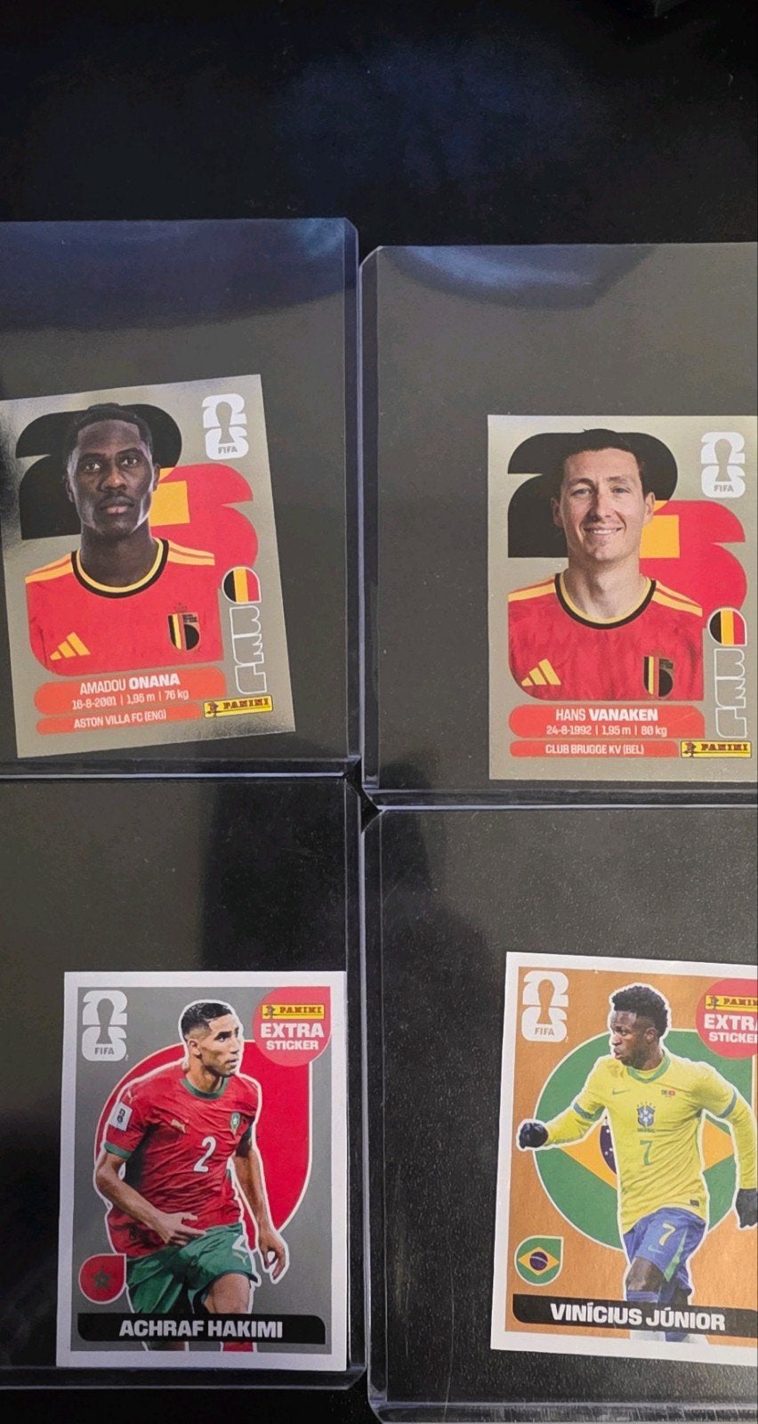 Panini wk extra sticker vini jr en hakimi + special team, Ophalen, Zo goed als nieuw, Sticker