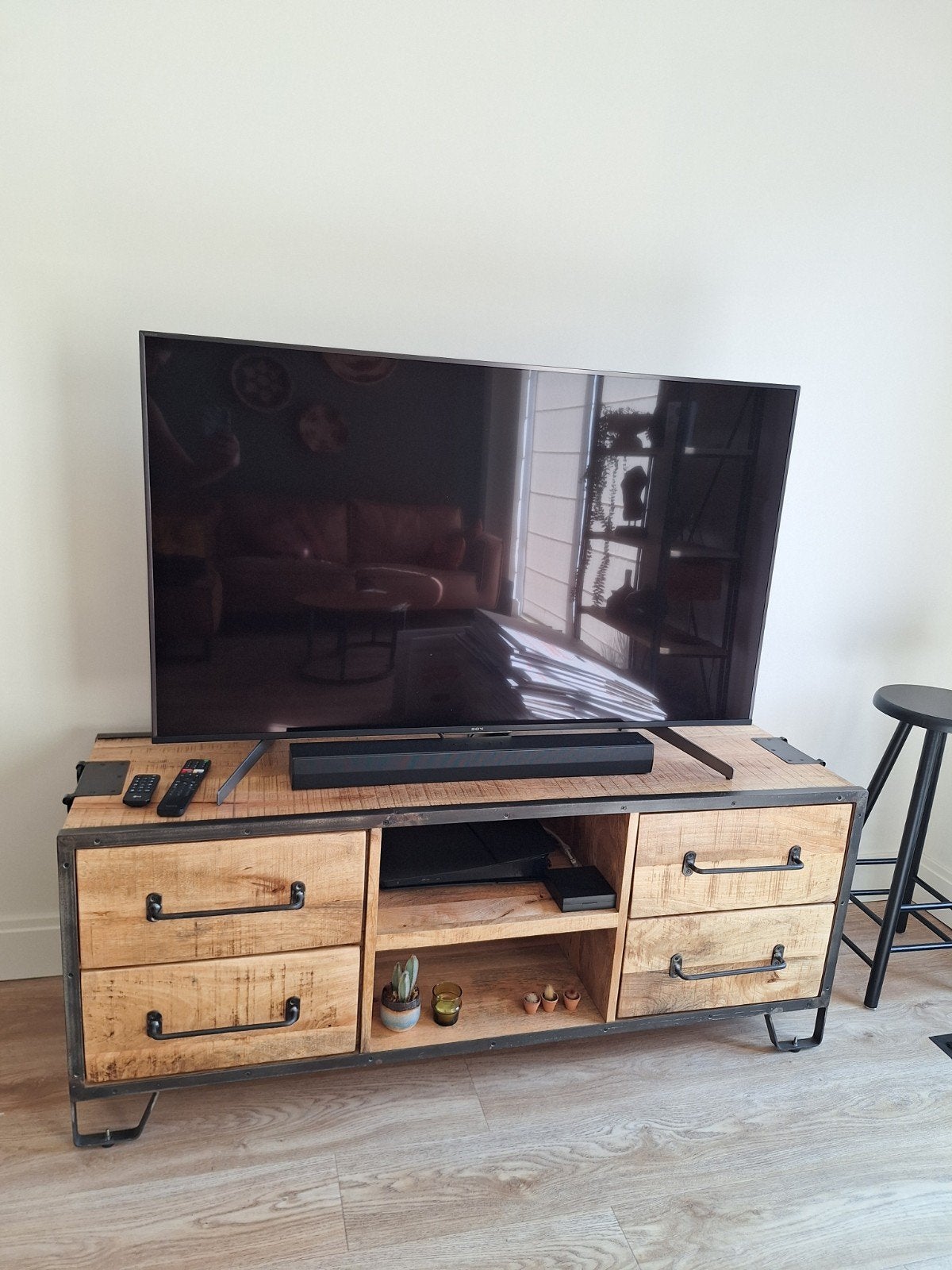 Industriële tv-meubel van Loods5 in perfecte staat, 150 tot 200 cm, Zo goed als nieuw, Minder dan 100 cm, Industrieel