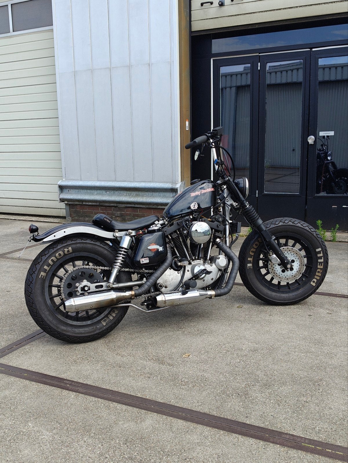 Custom Harley Davidson XLH 1000cc Ironhead Bobber 1976, Particulier
