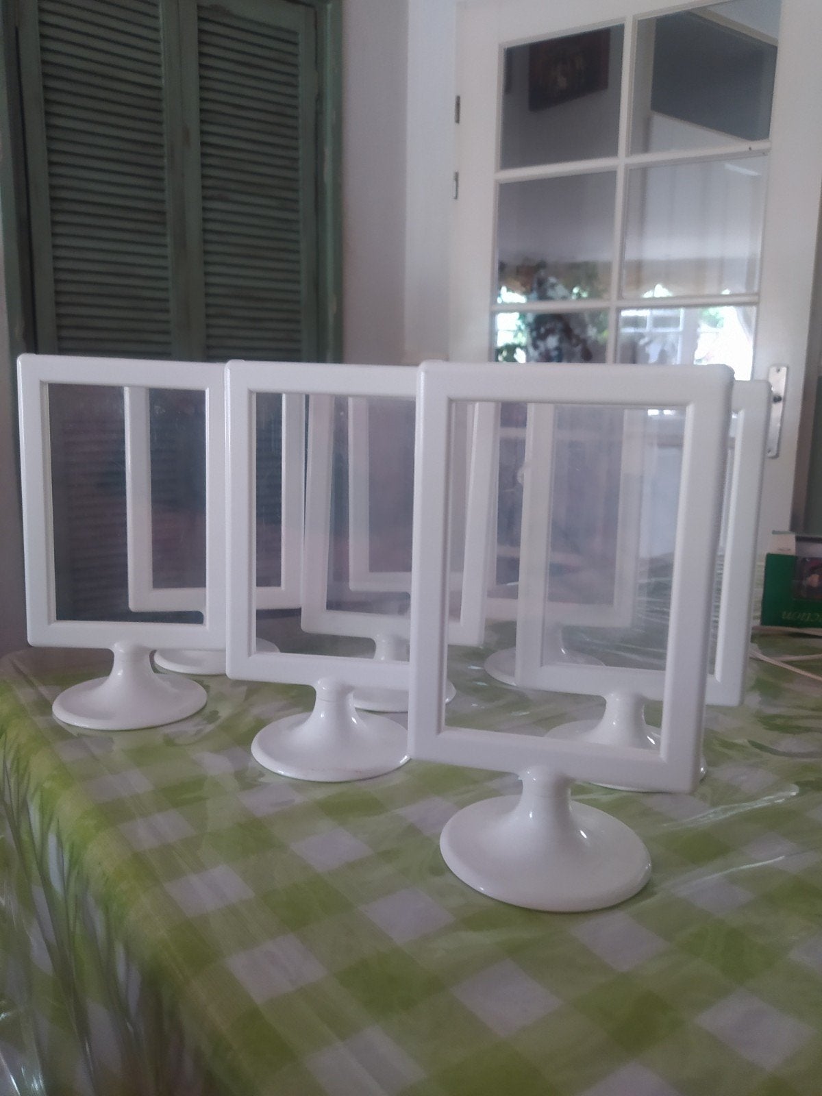 Retro Ikea tafel tolsby wit kunstof frame fotolijstjes, Ophalen of Verzenden, Huis en Inrichting