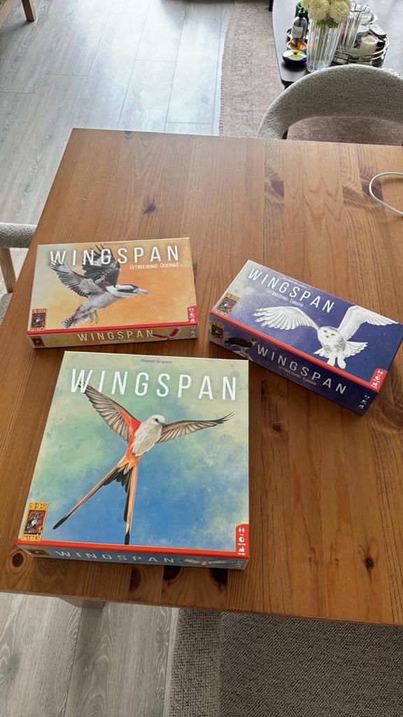 Wingspan + 2 uitbreidingen, Hobby en Vrije tijd, Ophalen, Zo goed als nieuw