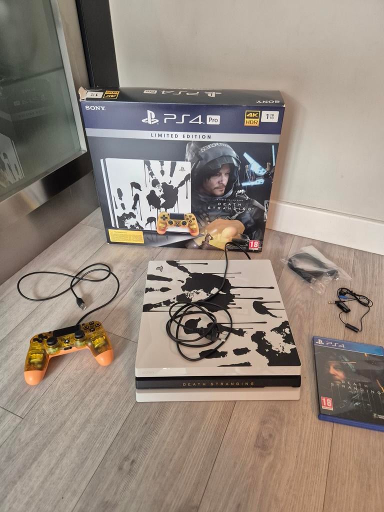 PS4 Pro 1TB Limited Edition Death Stranding Compleet, Met games, Ophalen of Verzenden, Zo goed als nieuw, 1 TB