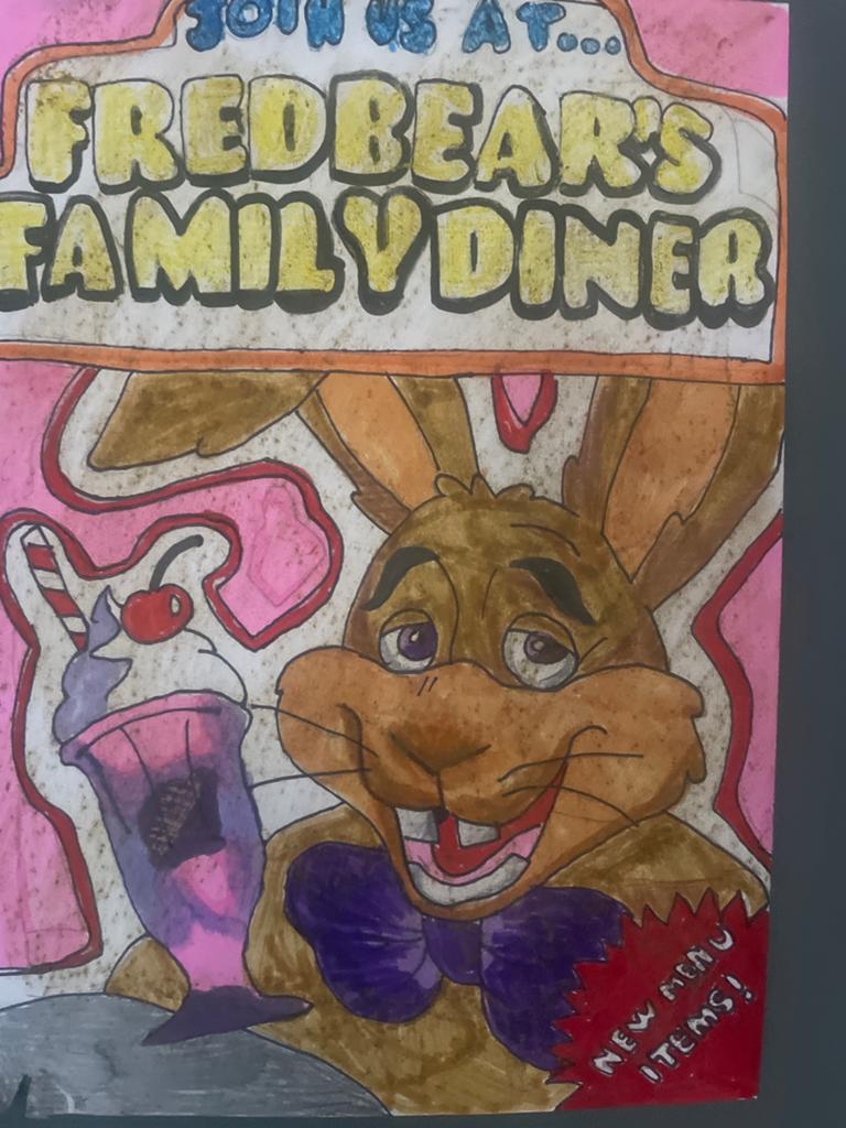 FNAF Posters - Five Nights at Freddy's Fanart, A4 of kleiner, Ophalen of Verzenden, Film en Tv, Rechthoekig Staand
