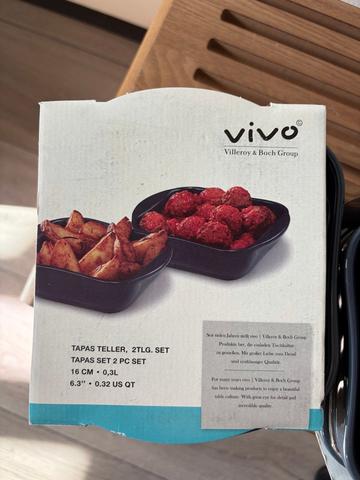Nieuwe Tapasschaaltjes Vivo Villeroy & Boch - Set van 4, Overige typen, Nieuw, Ophalen of Verzenden, Steen/keramiek