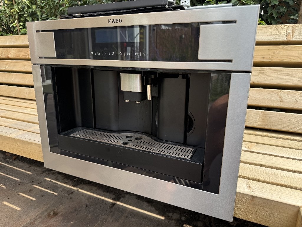 Inbouw AEG Koffiemachine - Volautomatisch Espresso Apparaat, Ophalen, 10 kopjes of meer, Koffiemachine, Koffiebonen