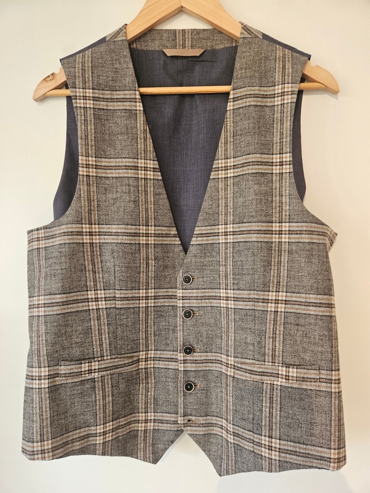 Devred 1902 Heren Gilet Maat L - Geruit Grijs, Maat 52/54 (L), Ophalen of Verzenden, Zo goed als nieuw, Devred 1902