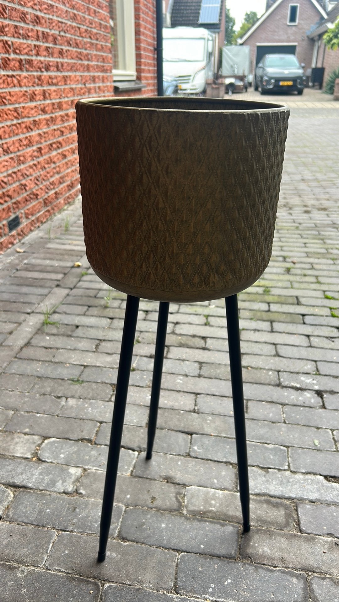 Bloem/ plantenbak, Kunststof, Minder dan 30 cm, Rond, Ophalen of Verzenden