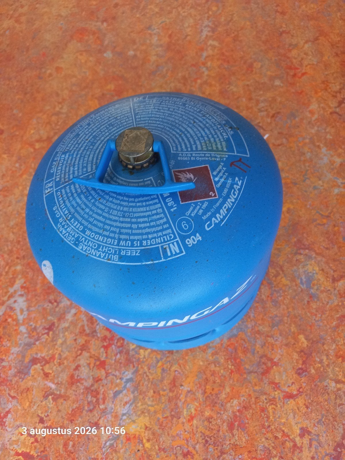 Campingaz gasfles halfvol, Ophalen