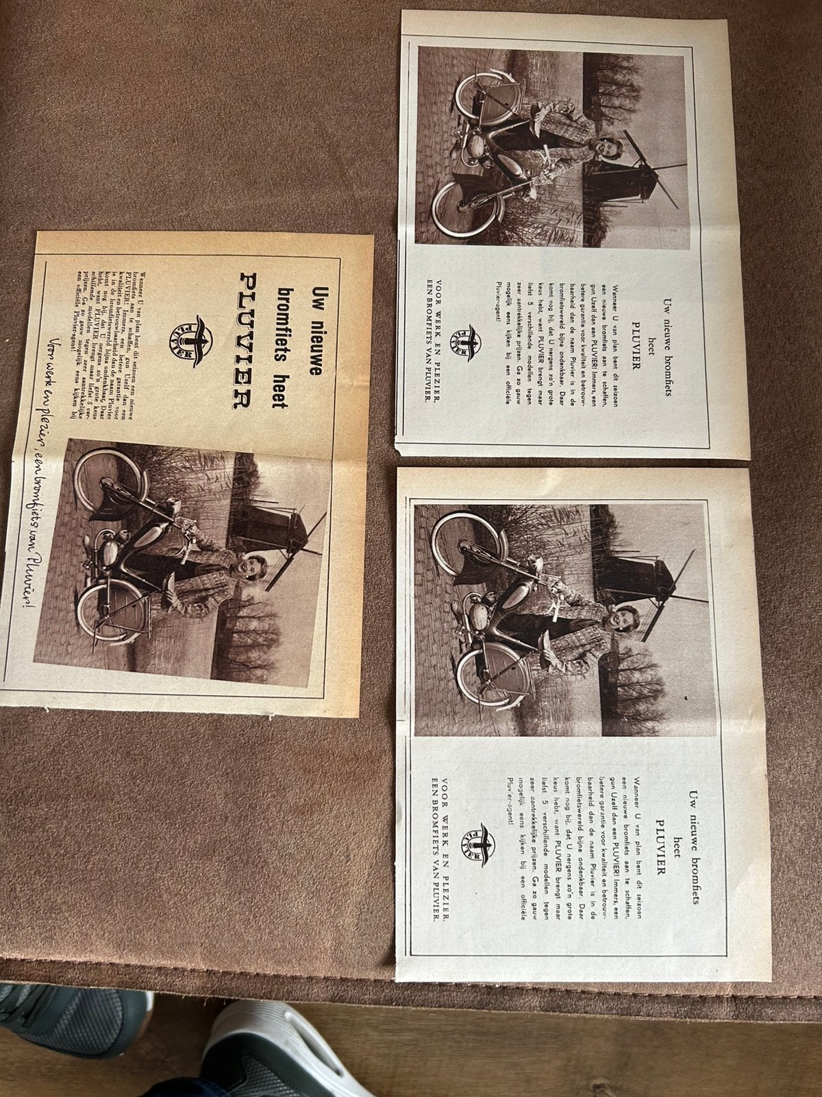 Pluvier bromfiets 1956, prachtig, Fietsen en Brommers, Handleidingen en Instructieboekjes, Gebruikt, Ophalen of Verzenden