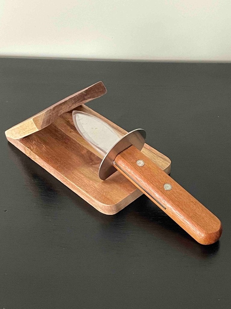 Oestermes en houder - Nieuw, Overige typen, Hout, Nieuw, Ophalen of Verzenden