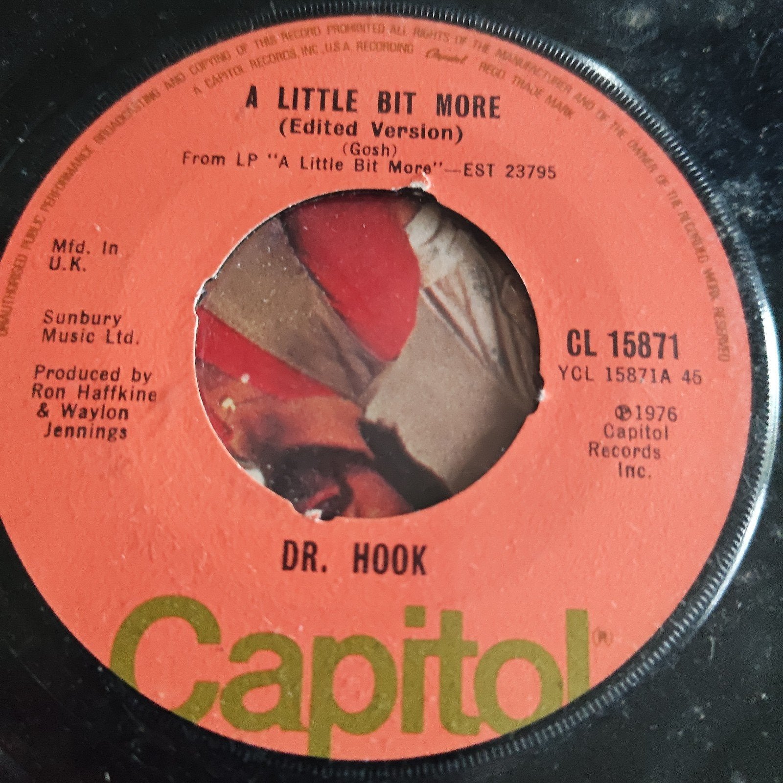 Dr. Hook - A Little Bit More (Edited Version) 7 inch single, Cd's en Dvd's, Gebruikt, Pop, 7 inch, Ophalen of Verzenden
