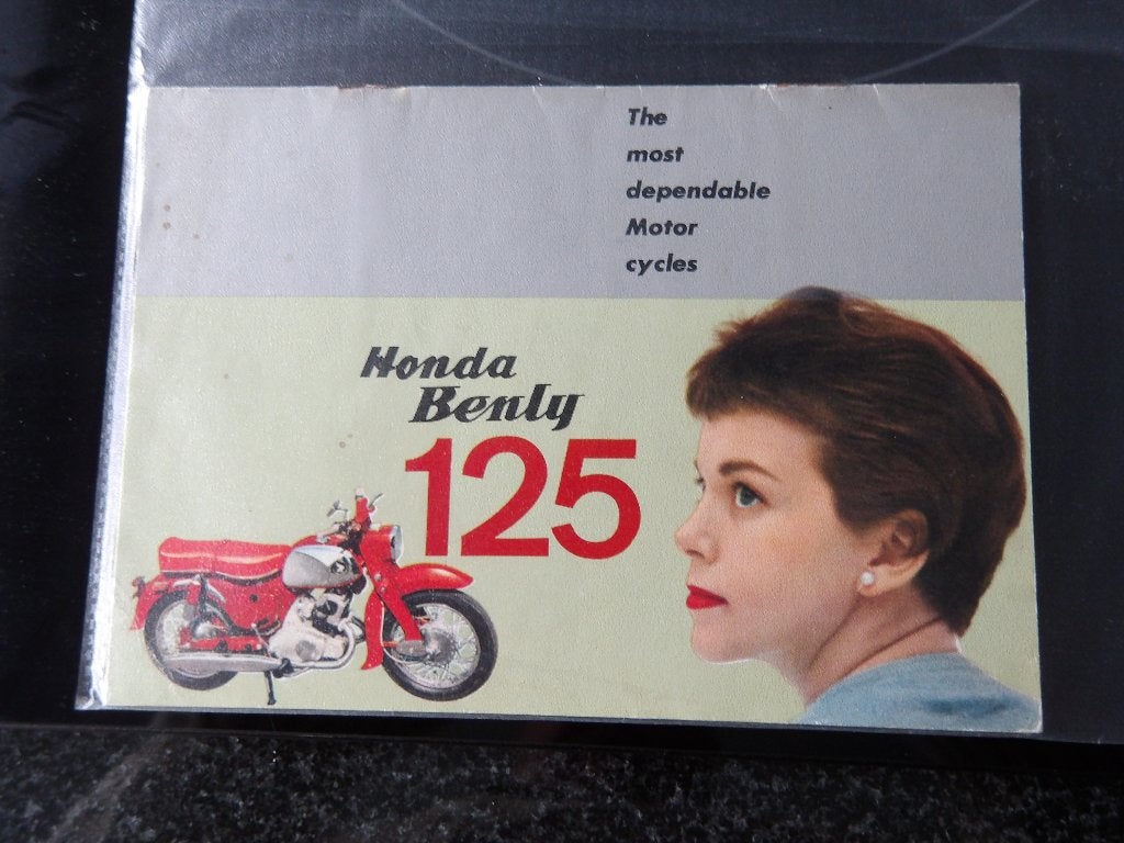 Honda Benly 125 Motorfiets Brochure - Vintage, Ophalen of Verzenden, Honda