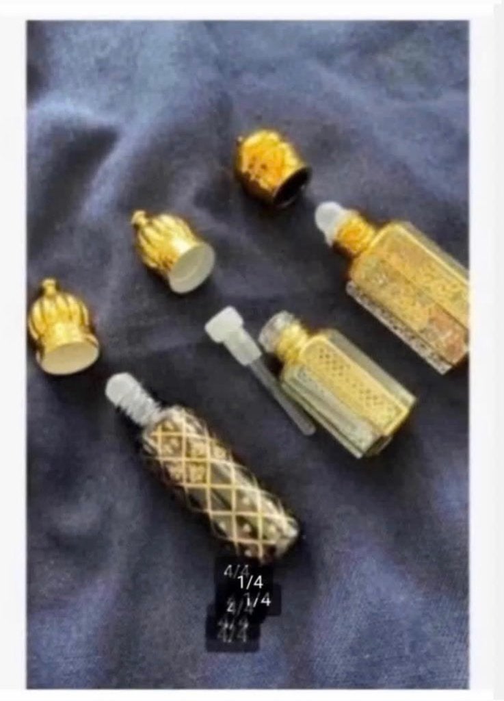 3 x Oosterse parfum flesjes met roller/pipet, Miniatuur, Nieuw, Ophalen of Verzenden, X