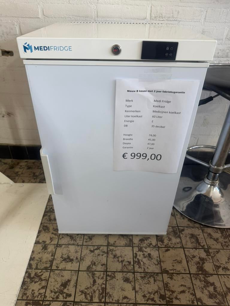 Apotheek koelkast medifridge 60 liter medicijnen nieuw, Ophalen, Zonder vriesvak, Energieklasse A of zuiniger, Medifridge