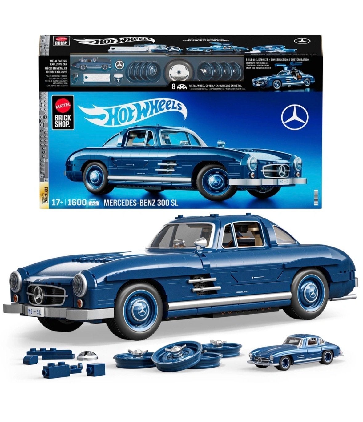 Hot Wheels Brick Shop Mercedes-Benz 300 SL Bouwpakket, Ophalen, Nieuw, Overige merken