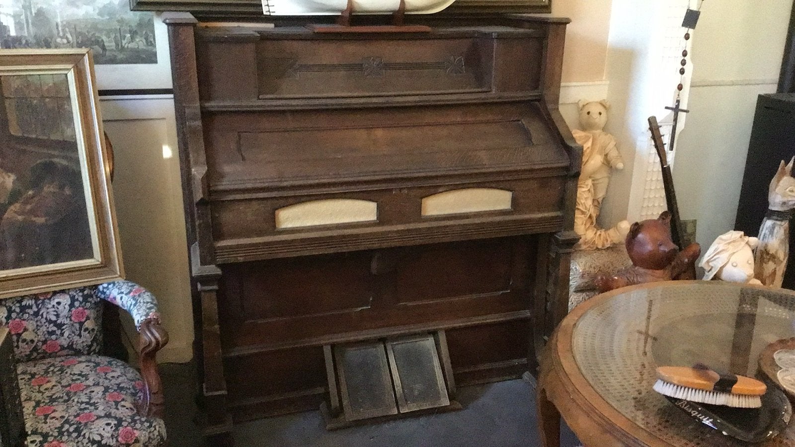 Antiek Harmonium - Klassiek Muziekinstrument, Muziek en Instrumenten, Ophalen of Verzenden, Gebruikt, 1 klavier, Harmonium