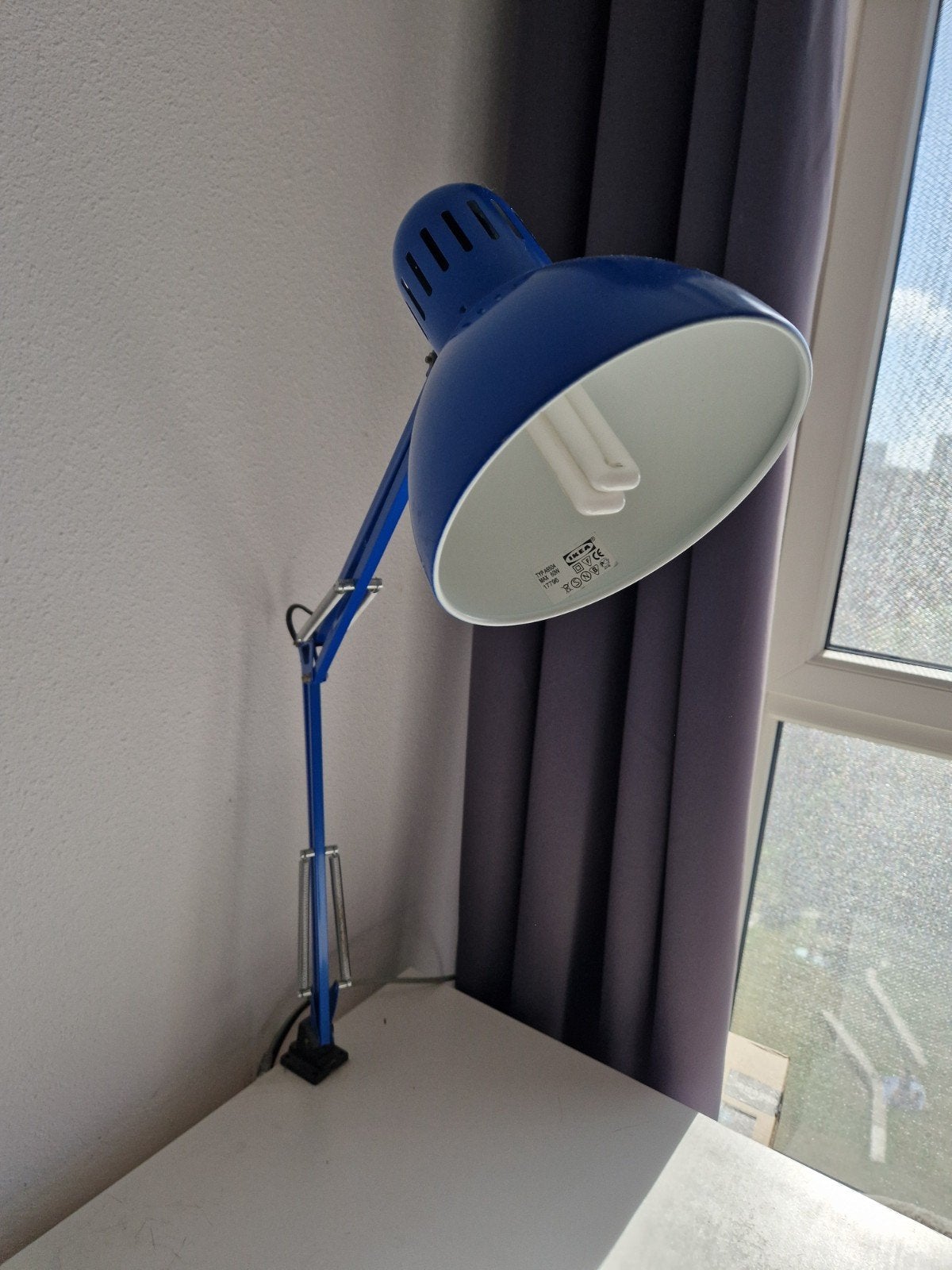 IKEA Tertial Verstelbare Bureaulamp - Donkerblauw, Huis en Inrichting, IKEA, Zo goed als nieuw, Verstelbaar, Ophalen