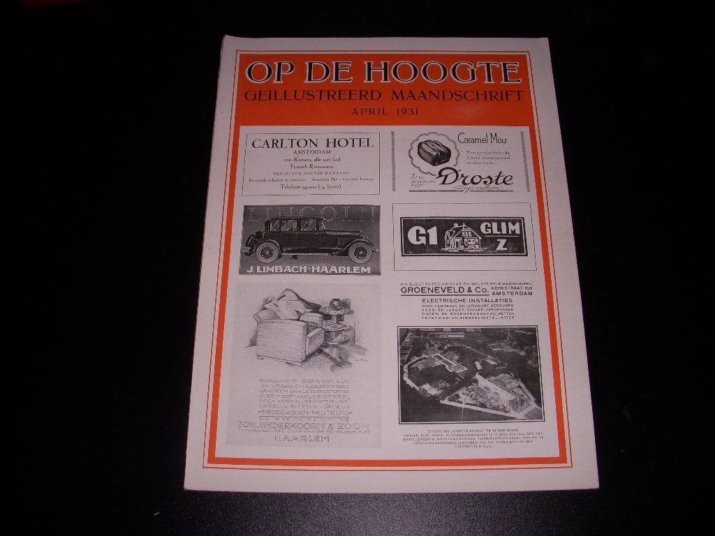 Art Deco maandblad ' Op De Hoogte ' april 1931, Ophalen of Verzenden, Zo goed als nieuw, Glossy