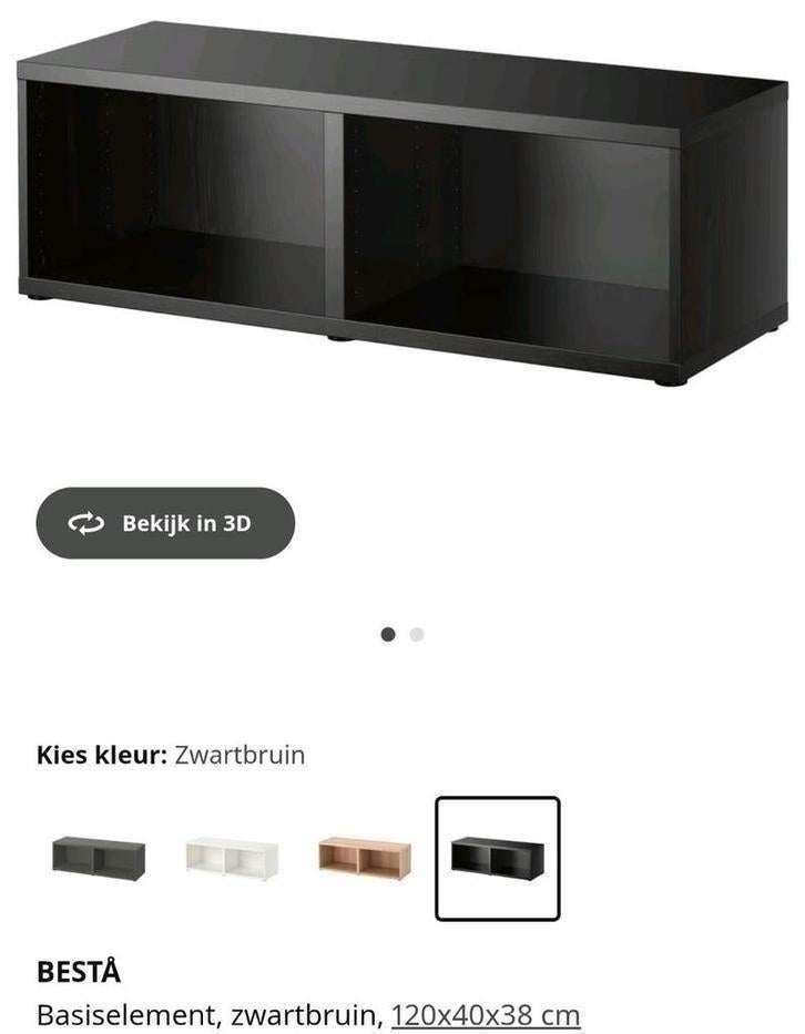 Besta IKEA Kasten Deuren Planken Beige , zwartbruin en Wit, Ophalen, Zo goed als nieuw, Minder dan 150 cm, Minder dan 100 cm