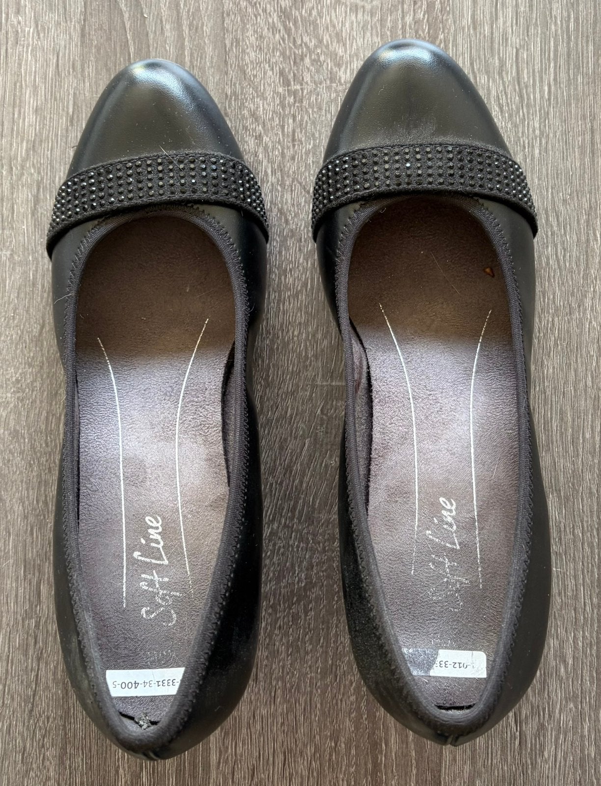 Zwarte leren pumps maat 40 met softline voetbed, Ophalen, Zo goed als nieuw, Zwart