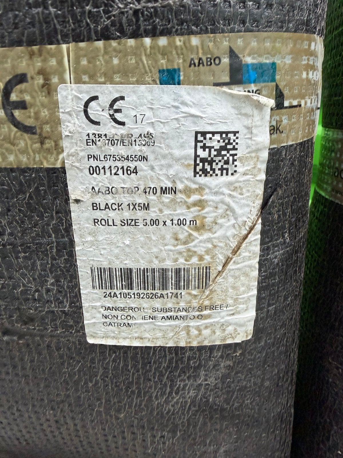 2 rollen dakbedekking - AABO TOP 470 MIN Zwart, Ophalen, Overige materialen, Gebruikt, Zwart