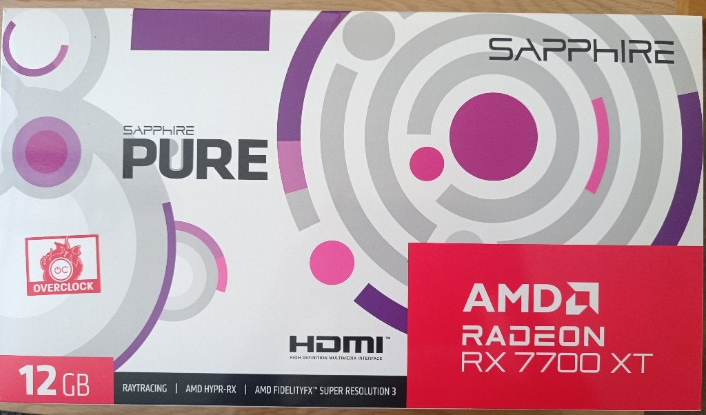 Sapphire Pure AMD Radeon RX 7700 XT 12GB + Garantie, Computers en Software, Videokaarten, Ophalen, Zo goed als nieuw, GDDR6, PCI-Express 4
