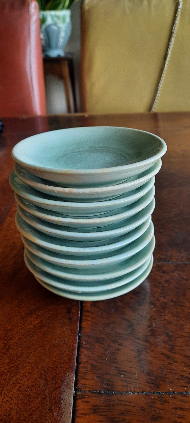 Antieke  schaaltjes, celadon plateel,Schoonhoven., Ophalen of Verzenden