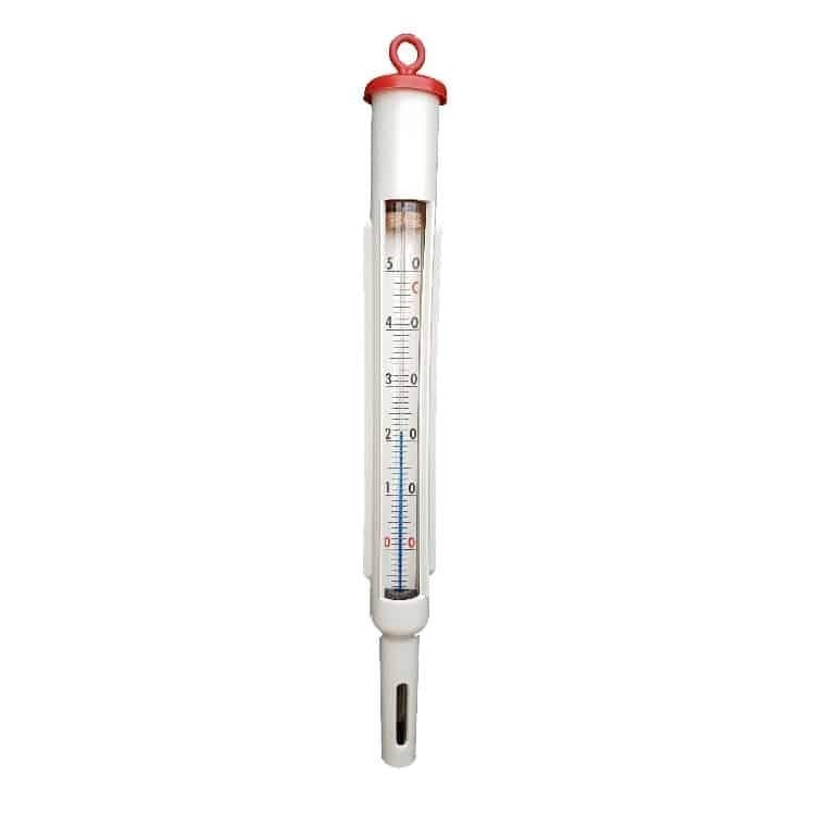 Korf-thermometer van hard kunststof 0-50° voor luchttemp., Ophalen of Verzenden