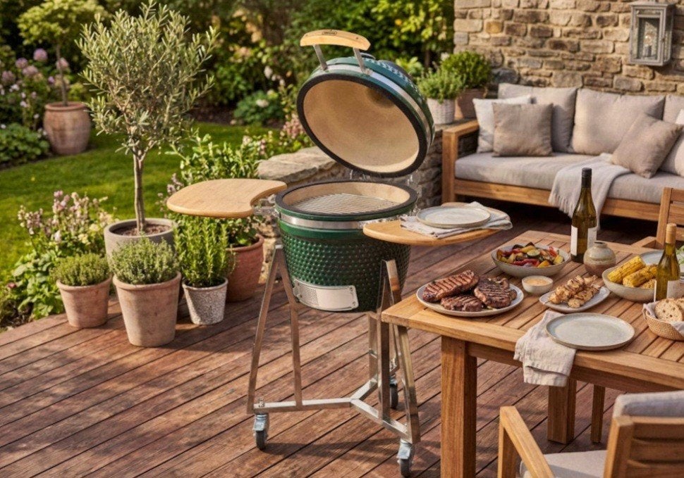 Sunbury Smokey Egg Large 16” Kamado BBQ Glanzend Groen, Ophalen of Verzenden, Nieuw