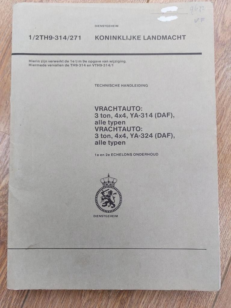DAF YA314 technische handleiding 1/2, Boeken, Auto's | Boeken, Overige merken, Ophalen of Verzenden