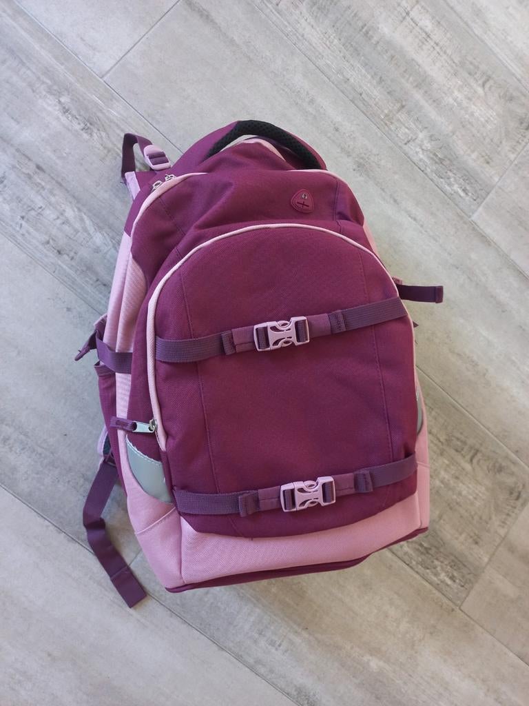 Rugzak paars met roze accenten, Ophalen of Verzenden