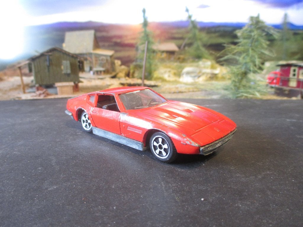 1/43 Maserati Ghibli Ghia - Politoys Export N591 rood, Ophalen of Verzenden, Gebruikt, Auto, Overige merken