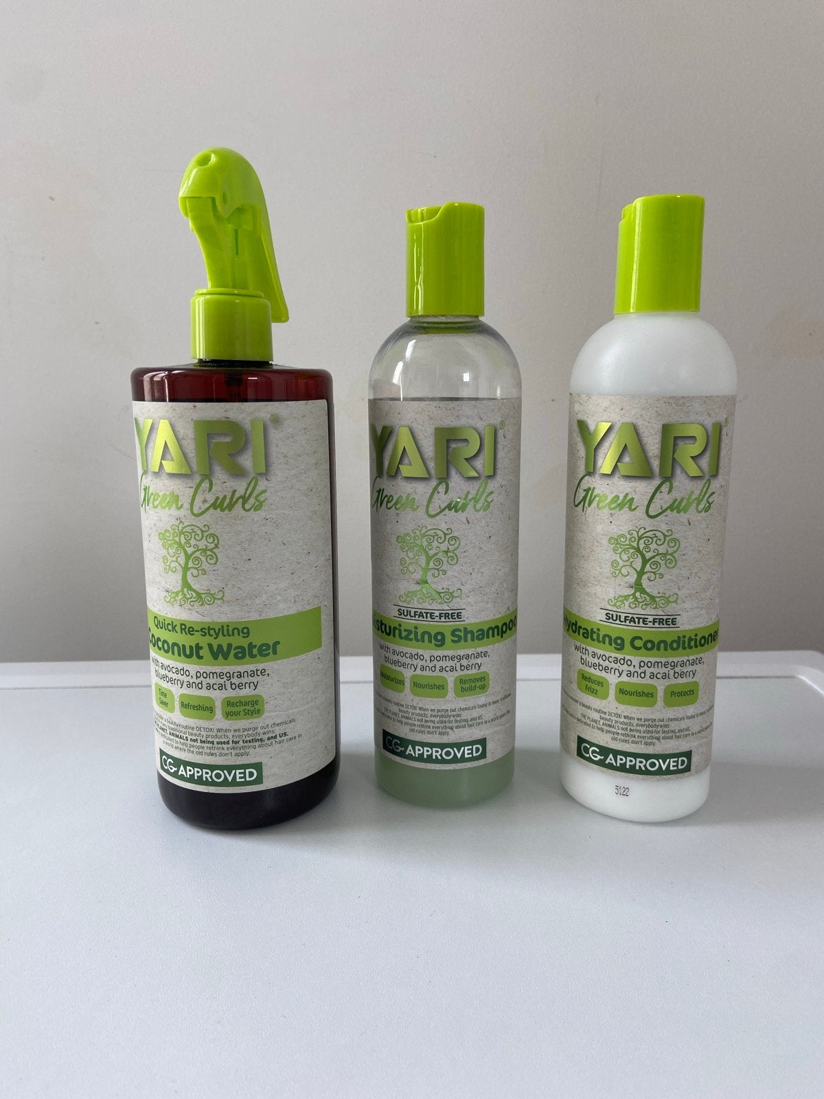 Yari Green Curls Shampoo, Conditioner en Coconut Water, Ophalen of Verzenden, Gebruikt, Shampoo of Conditioner