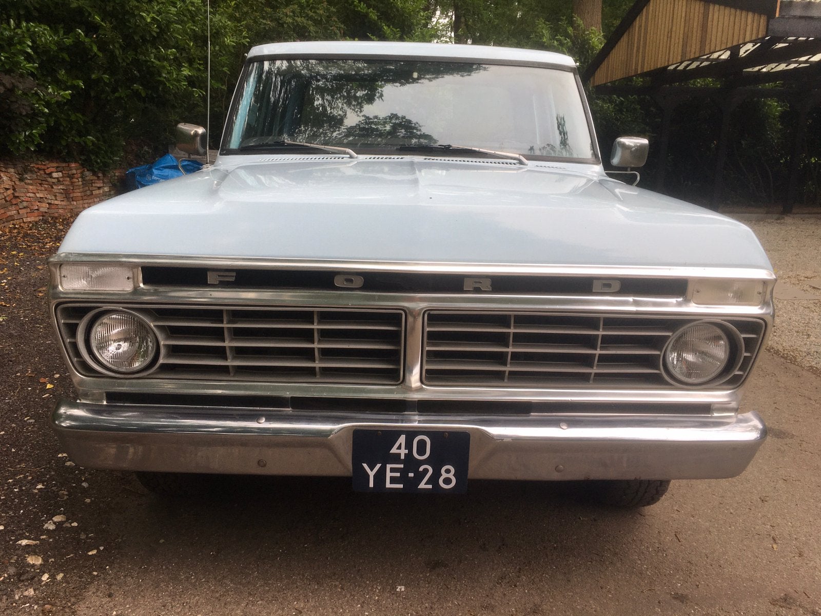 Ford F100 Supercab 1975 Blauw, Auto's, Automaat, 145 pk, Overige carrosserieën, Blauw