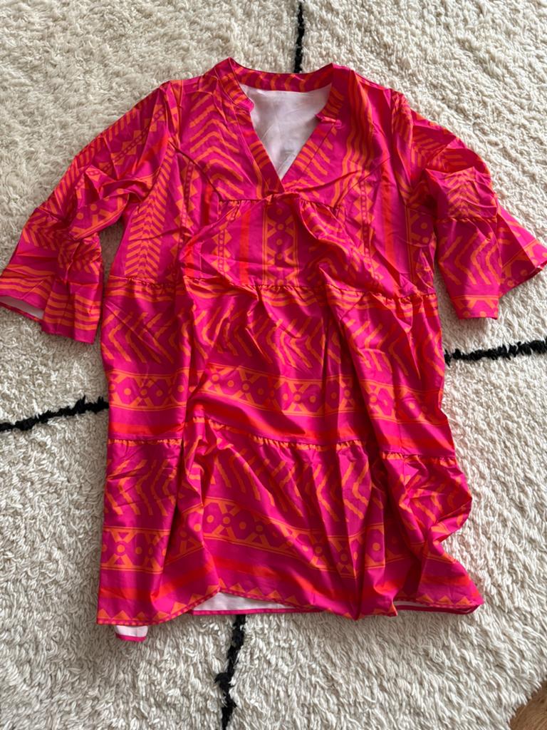 Nieuw ! Zomerjurk maat 1xl ibiza stijl, Maat 46/48 (XL) of groter, Ophalen of Verzenden, Zo goed als nieuw, Roze