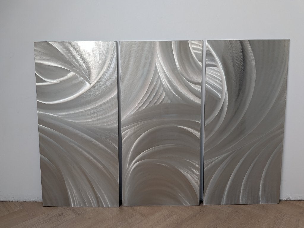 Schilderij 3 luik metalen platen, Ophalen, Abstract, Ophangklaar, Overige technieken