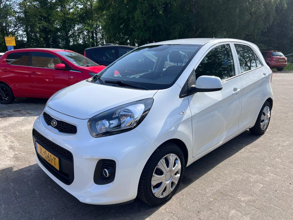 Kia Picanto 1.0 Cvvt AIRCO EconomyLine 5-DRS 16 60.665km NAP, Auto's, Stof, 4 stoelen, Wit, Origineel Nederlands