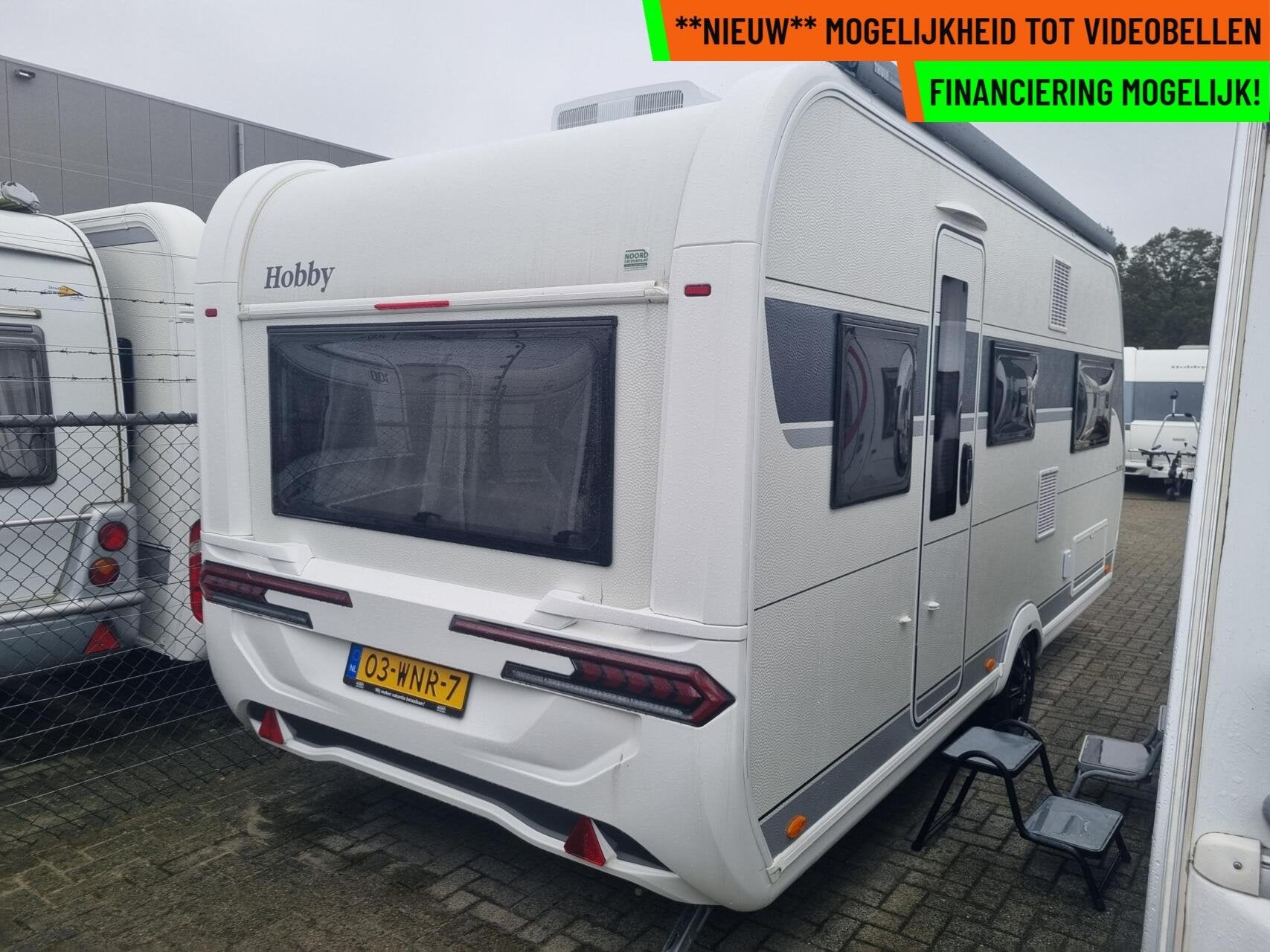 Hobby 495 UL DE LUXE MOVER + AIRCO + VOORTENT + CASS LUIFEL, Caravans en Kamperen, Rondzit, Hobby, 7 tot 8 meter, Bedrijf