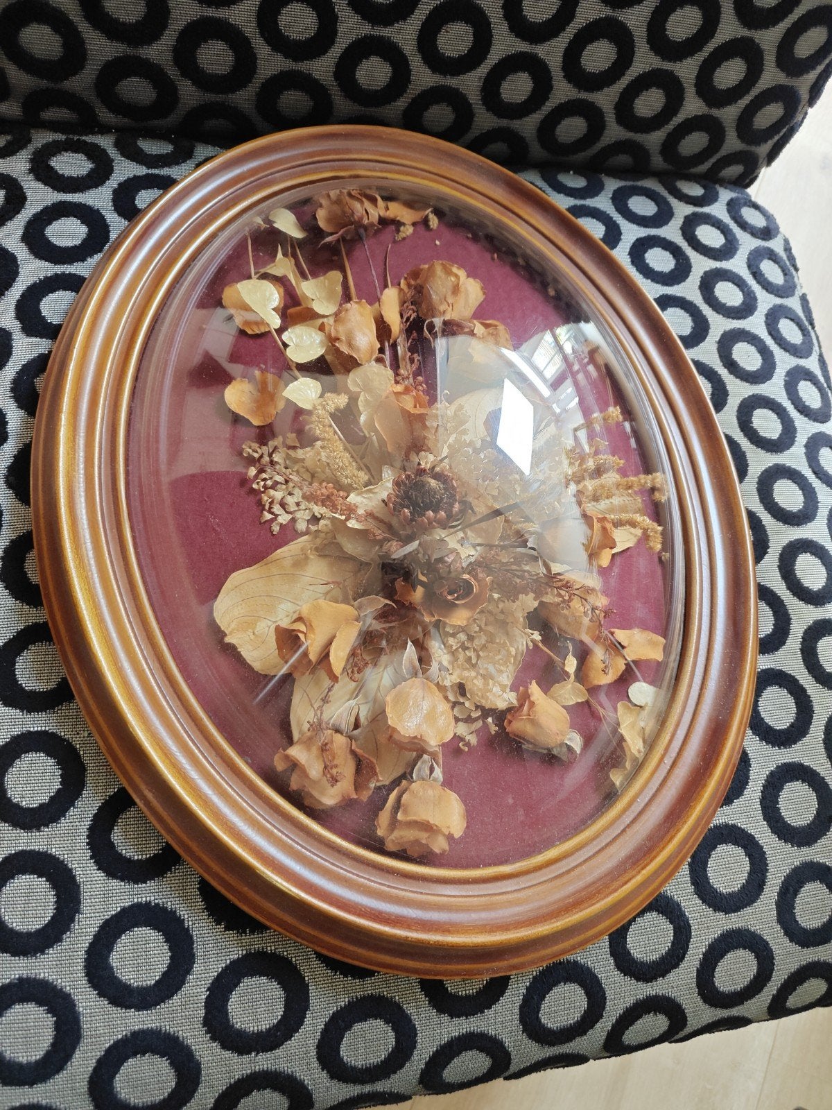 Lijst met bol glas 45 x 35 cm, Ophalen of Verzenden