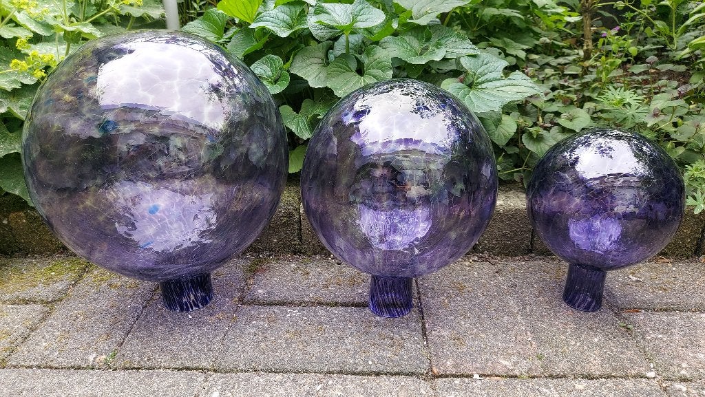 Paarse glazen tuinbollen (nieuw), Ophalen of Verzenden, Nieuw, Overige materialen, Overige typen