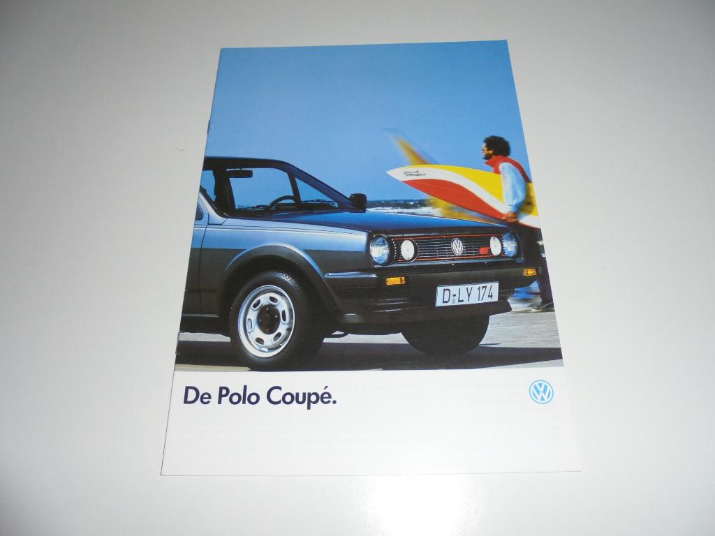 brochure Volkswagen Polo Coupé  1986, Ophalen of Verzenden, Nieuw, Volkswagen