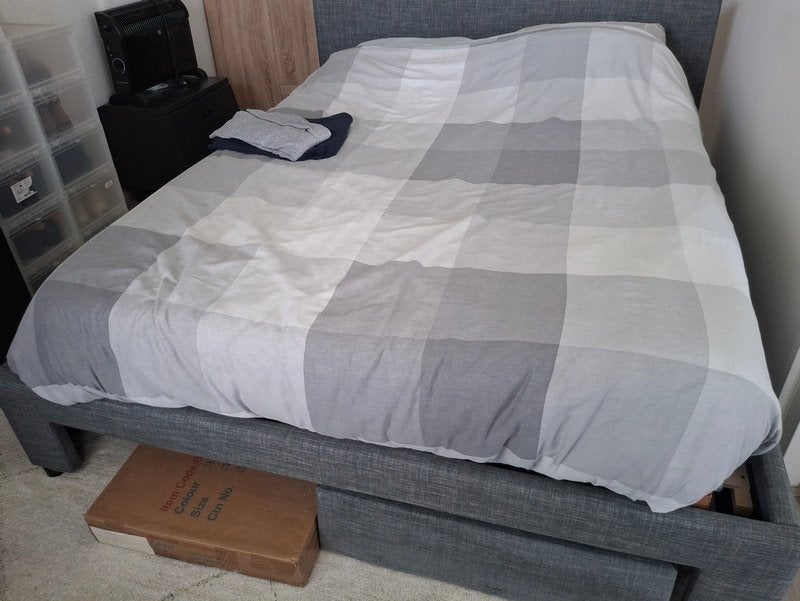 Bed  ombouw met lattenbodems, Huis en Inrichting, Slaapkamer | Bedden, Ophalen, Overige materialen, Gebruikt, Overige kleuren