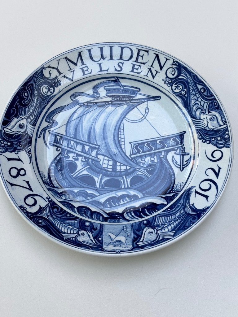 Antiek bord IJmuiden Velsen, Antiek en Kunst, Ophalen of Verzenden