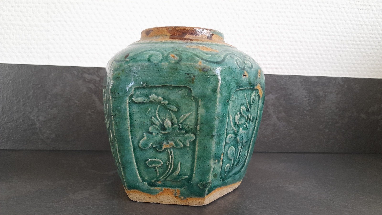 Prachtige Chinese gemberpot, Rond, Ophalen of Verzenden, Aardewerk, Minder dan 40 cm