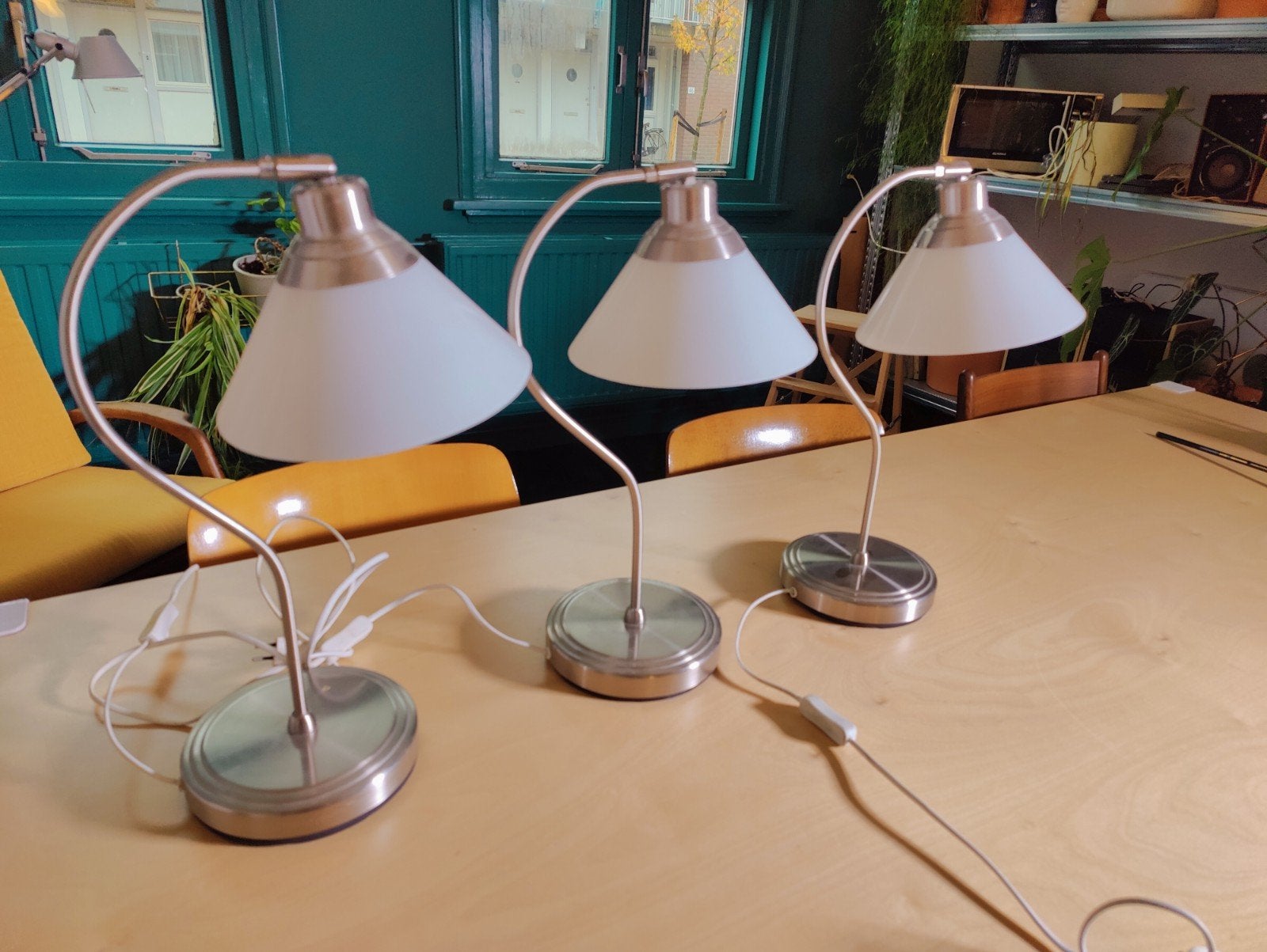 3x Vintage IKEA Kroby Tafellampen - Gebruikt, Ophalen, Gebruikt, Vintage, Met schakelaar