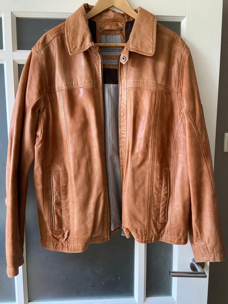Zgan Milestone leren jas maat 54/XL, Ophalen of Verzenden, Zo goed als nieuw, Maat 52/54 (L), Bruin