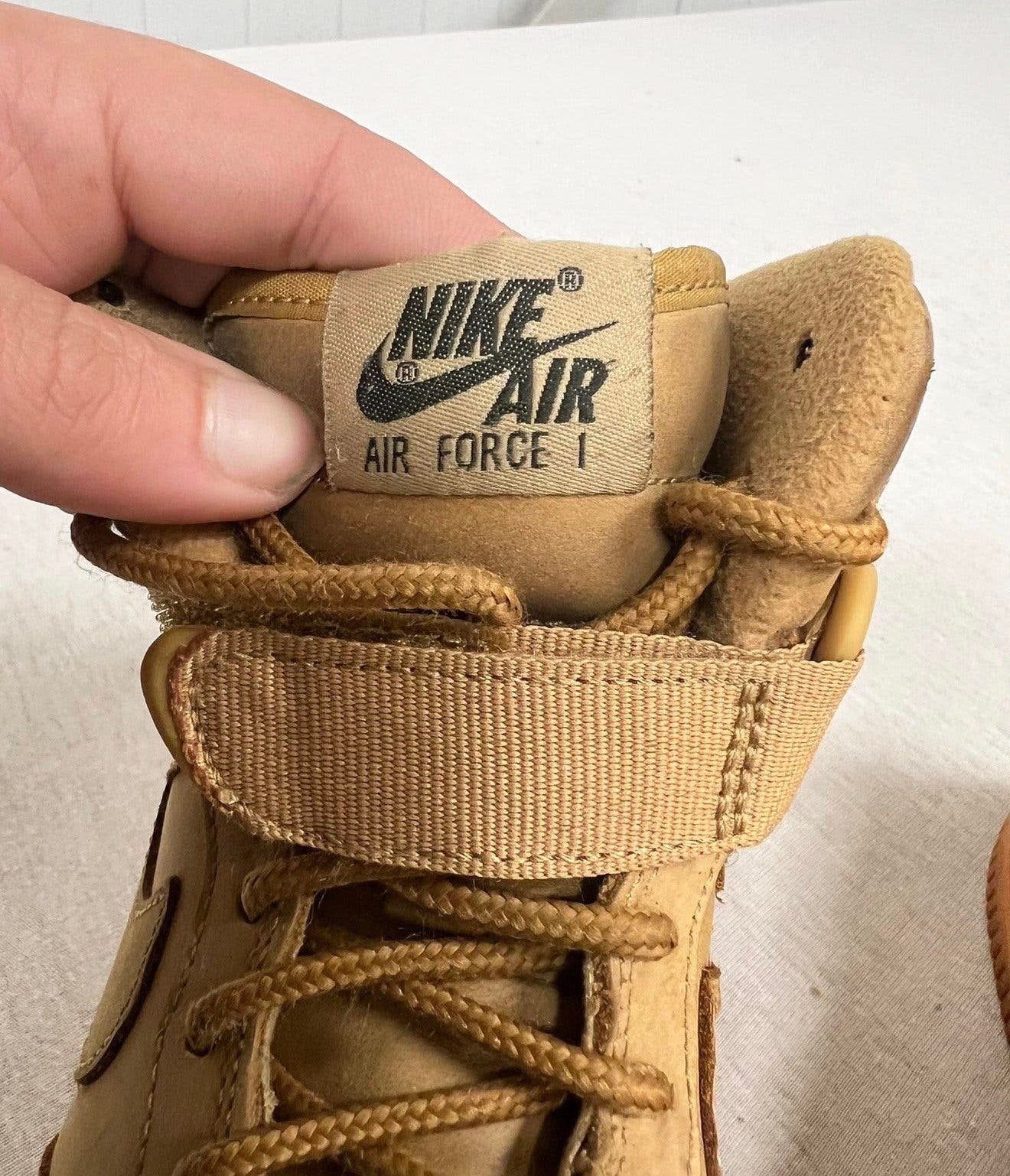 Nike Air Force 1 High GS beige-bruin sneakers maat 36.5, Kinderen en Baby's, Gebruikt, P, P, Ophalen of Verzenden
